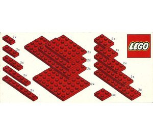 LEGO Rood Plates Parts Pack 820-1