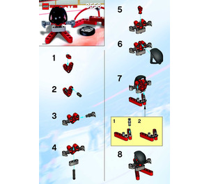 LEGO Red Player and Goal Set 3558 Instructions