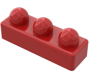 LEGO Rojo Primo Ladrillo 1 x 3 (31002)