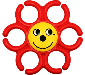 LEGO rouge Primo Bague 7 des trous avec smile dans middle Trou (31698)