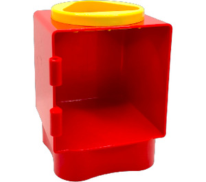 LEGO Rojo Primo Shape Sorter Chamber con Amarillo Triangular Portal