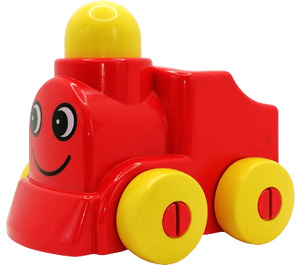 LEGO rouge Primo Train avec Happy Affronter Modèle (31155)