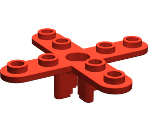 LEGO rot Propeller 4 Klinge 5 Diameter mit offenem Verbinder (2479)