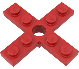 LEGO Red Propeller 4 Blade 5 Diameter with Rotor Holder (3461)