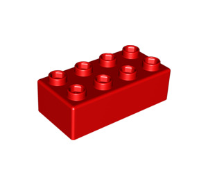 LEGO Czerwony Quatro Cegła 2 x 4 (48201)