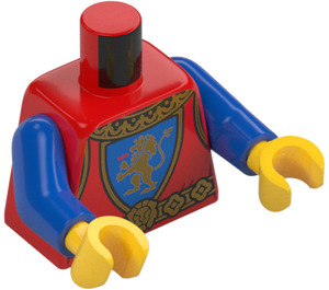 LEGO Rood Queen Lionne met Cape Minifiguur Torso (973 / 76382)