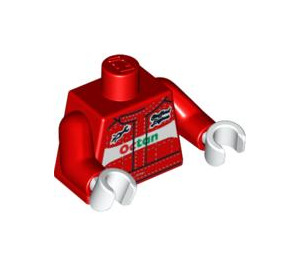 LEGO Červená Race Auto Řidič Trup (973 / 88585)