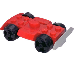 LEGO Röd Racers Chassi med Svart Hjul (76544)