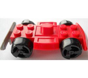 LEGO Red Racers Chassis with Black Wheels (76544)