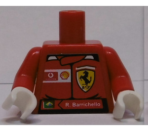 LEGO rot Racers Torso mit 'R. Barrichello' und 'Vodafone' Dekoration (973)