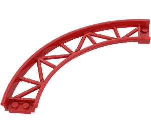 LEGO Red Rail 13 x 13 Curved with Edges (25061)