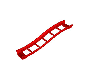 LEGO Red Rail 2 x 16 x 3 Bow Inverted with 3.2 Shaft (34738)