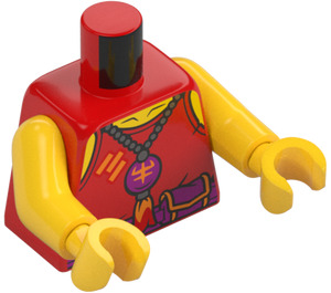 LEGO Röd Röd Son Minifigur Kropp (973 / 76382)