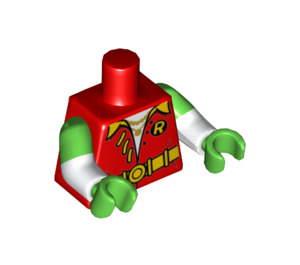 LEGO Red Reggae Man Batsuit Minifig Torso (973 / 16360)