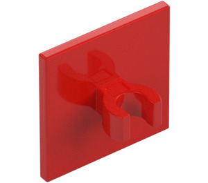 LEGO Red Roadsign Clip-on 2 x 2 Square with Open 'O' Clip (15210 / 65673)