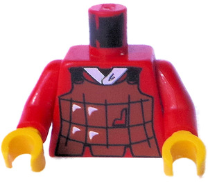 LEGO Rød Robber med Sort rag Hat Torso (973 / 73403)