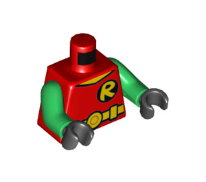 LEGO Rosso Robin Busto con Giallo R in Nero Rotondo logo (973 / 76382)