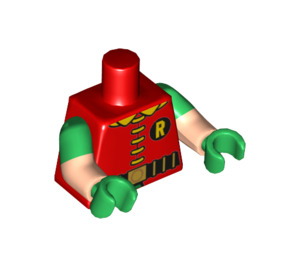 LEGO Rood Robin met Groen Boots Minifiguur Torso (973 / 16360)