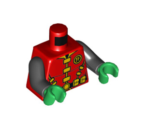 LEGO rouge Robin with- Green Masquer et  Court Jambes Minifig Torse (973 / 76382)