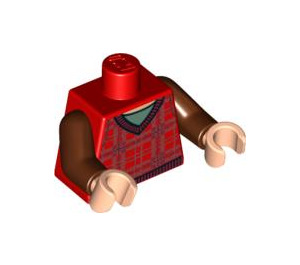 LEGO Red Ron Weasley Torso, Plaid Sweater (973 / 76382)