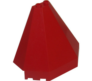 LEGO Rosso Tetto 4 x 8 x 6 Metà Piramide (6121)