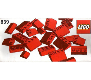 LEGO rouge Roof Bricks Parts Pack, 33° 839