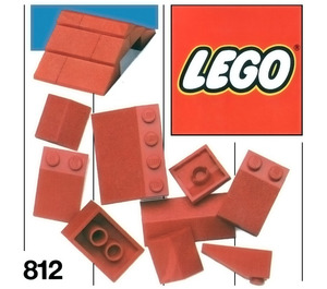 LEGO rot Roof Bricks 812-2