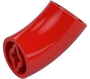 LEGO Punainen Pyöreä Palikka jossa Elbow (Pidempi) (5489)