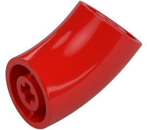 LEGO Red Round Brick with Elbow (Shorter) (1986 / 65473)