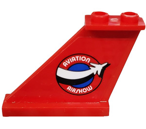 LEGO Red Rudder 1 x 3 x 4 with 'AVIATION AIRSHOW' (Left) Sticker (2340)