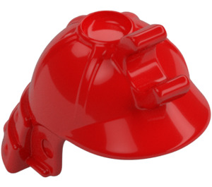 LEGO Rojo Samurai Casco con Clip y Largo Visera (65037 / 98128)