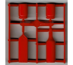 LEGO Red Scala Accessories Sprue with Wine, Milk and 2 Jars (33011)