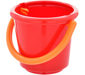 LEGO Red Scala Bucket with Orange Handle