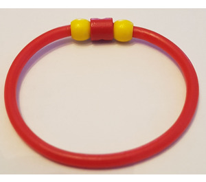 LEGO Red Scala Necklace Human with Yellow Beads