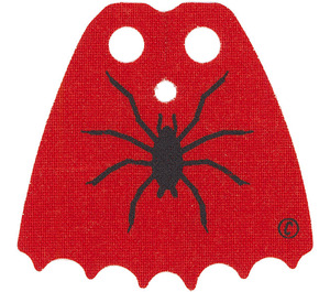 LEGO Rot Scalloped Umhang mit Spinne (71351)