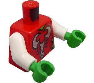 LEGO Red Scorpion Luchadora Minifig Torso (973 / 76382)