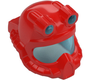 LEGO Red Scuba Diver Helmet with Transparent Light Blue Visor (67298)