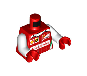 LEGO rouge Scuderia Ferrari SF16-H Driver Minifig Torse (973 / 76382)