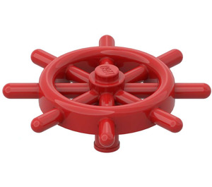 LEGO Red Ship Wheel with Unslotted Pin (4790 / 52395)