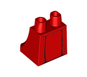 LEGO Rød Skjørt med Svart Lines (38452 / 39139)