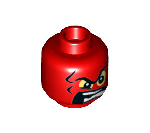 LEGO Red Skull Head (Recessed Solid Stud) (3626 / 25954)