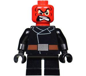 LEGO Röd Skalle med Korta ben Minifigur