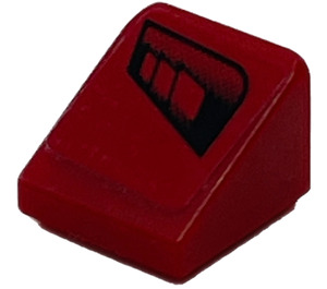 LEGO Red Slope 1 x 1 (31°) with Headlight on Red Background Right Sticker (50746)