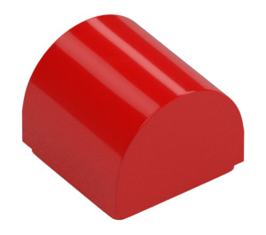 LEGO Rojo Con pendiente 1 x 1 Curvo (49307)