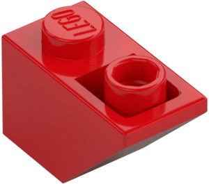 LEGO Red Slope 1 x 2 (45°) Inverted (3665)