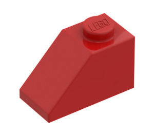 LEGO Red Slope 1 x 2 (45°) without Centre Stud