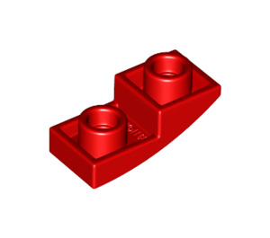 LEGO rouge Pente 1 x 2 Incurvé Inversé (24201)