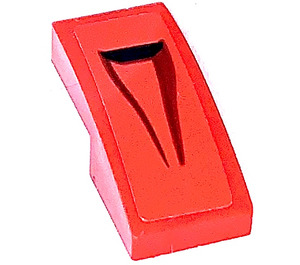 LEGO Red Slope 1 x 2 Curved with Air Vent Right Sticker (11477)