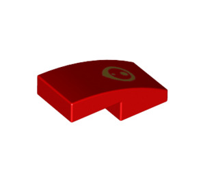 LEGO Red Slope 1 x 2 Curved with Eye (11477 / 75431)
