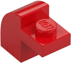 LEGO Röd Backe 1 x 2 x 1.3 Böjd med Platta (6091 / 32807)